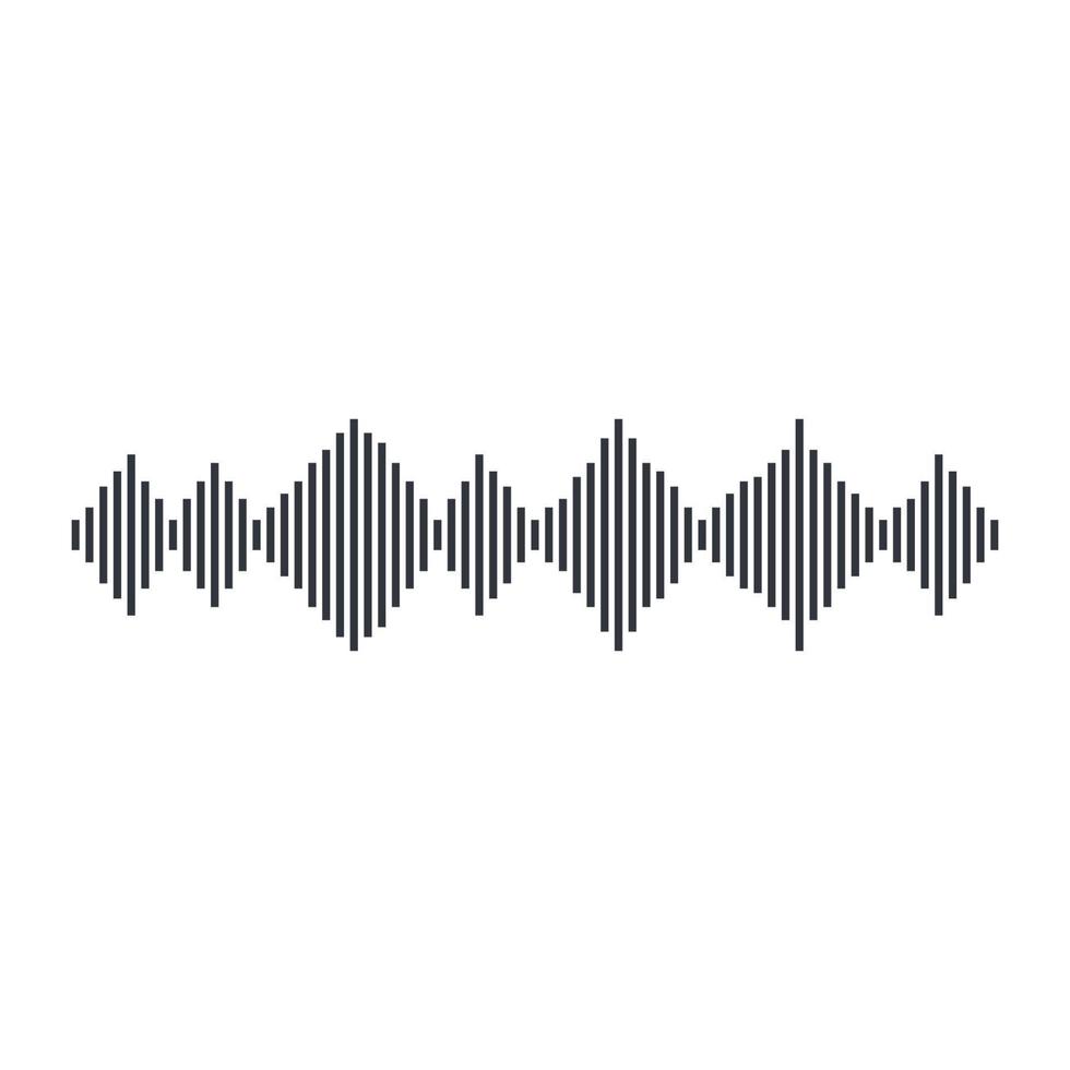 Sound wave vector icon