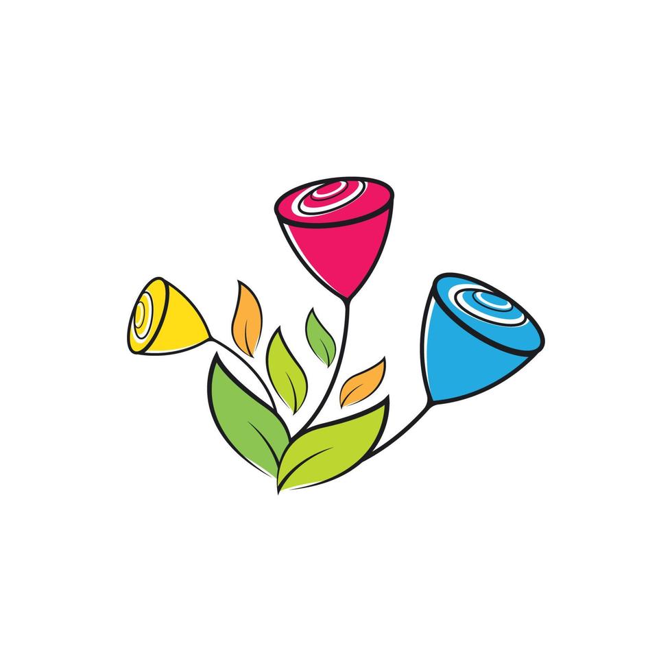 Beauty flower logo images illustration vector