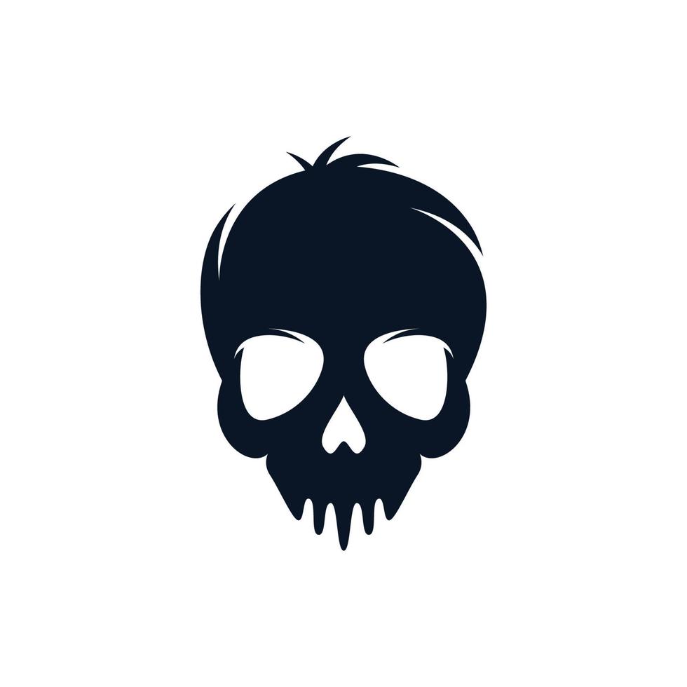 Skull vector icon illustration