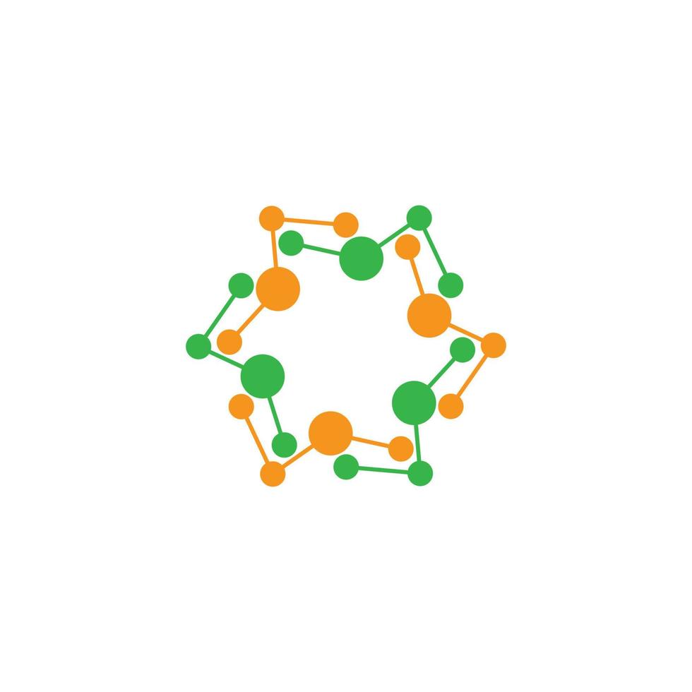 ilustración de icono de vector de molécula