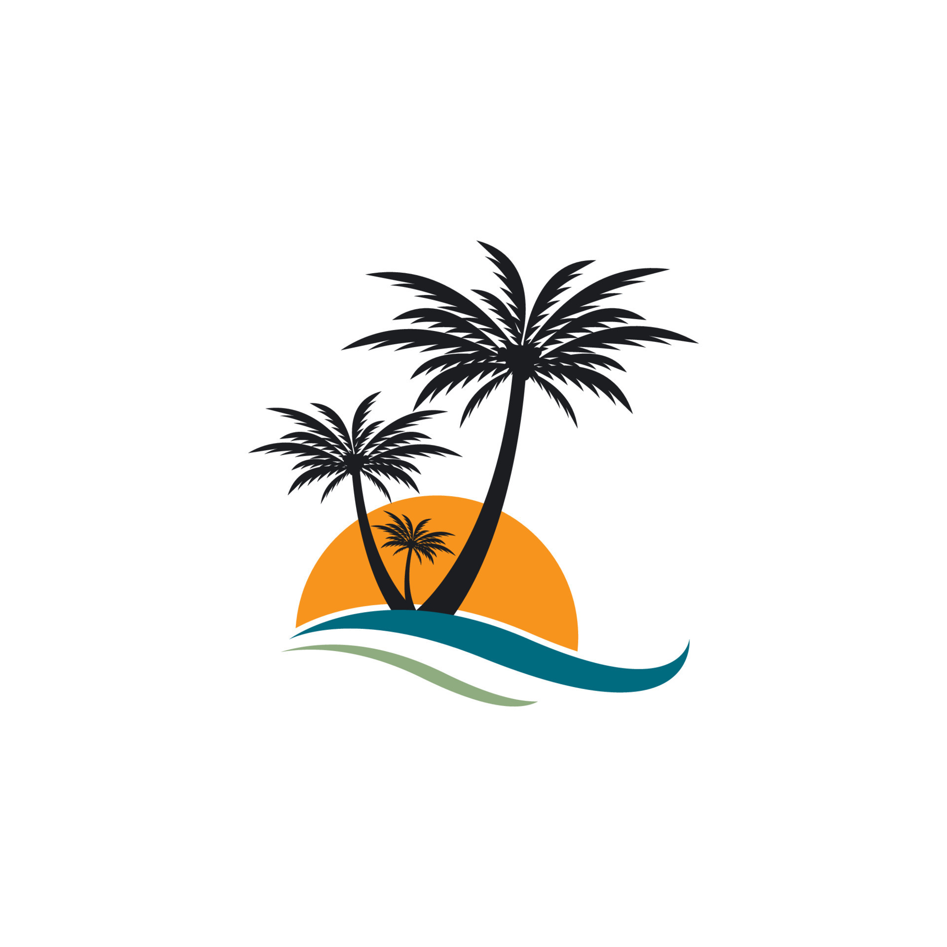 Palm tree summer vector icon illustration 14834619 Vector Art at Vecteezy