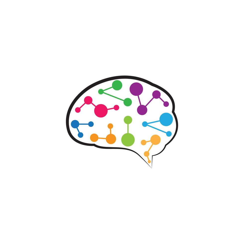 Brain symbol vector icon illustration