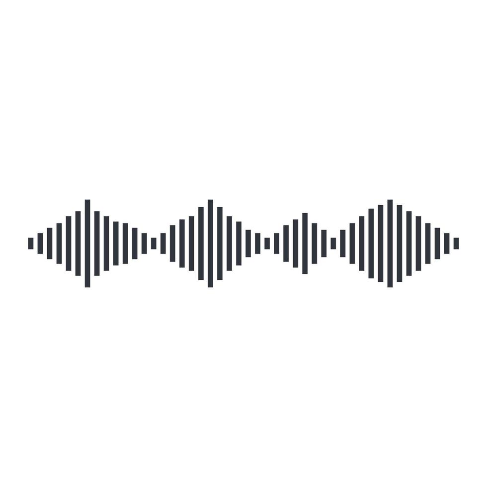 Sound wave vector icon