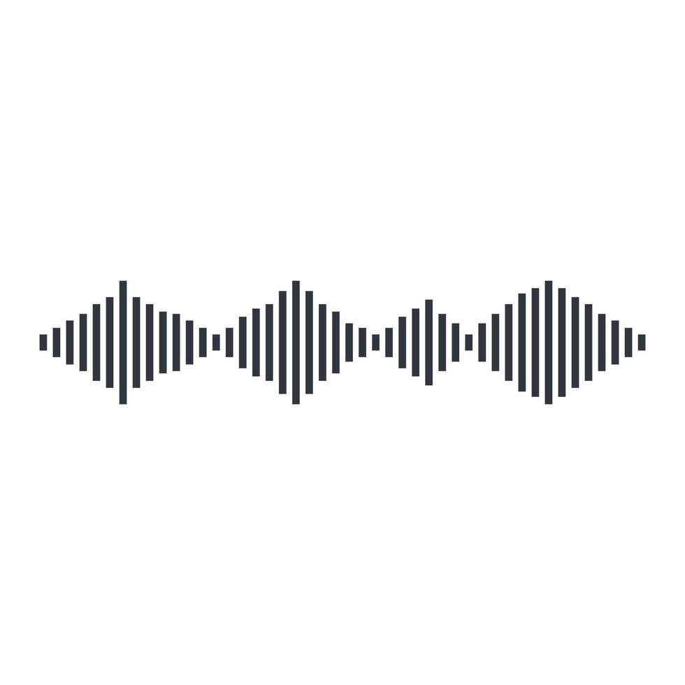 Sound wave vector icon