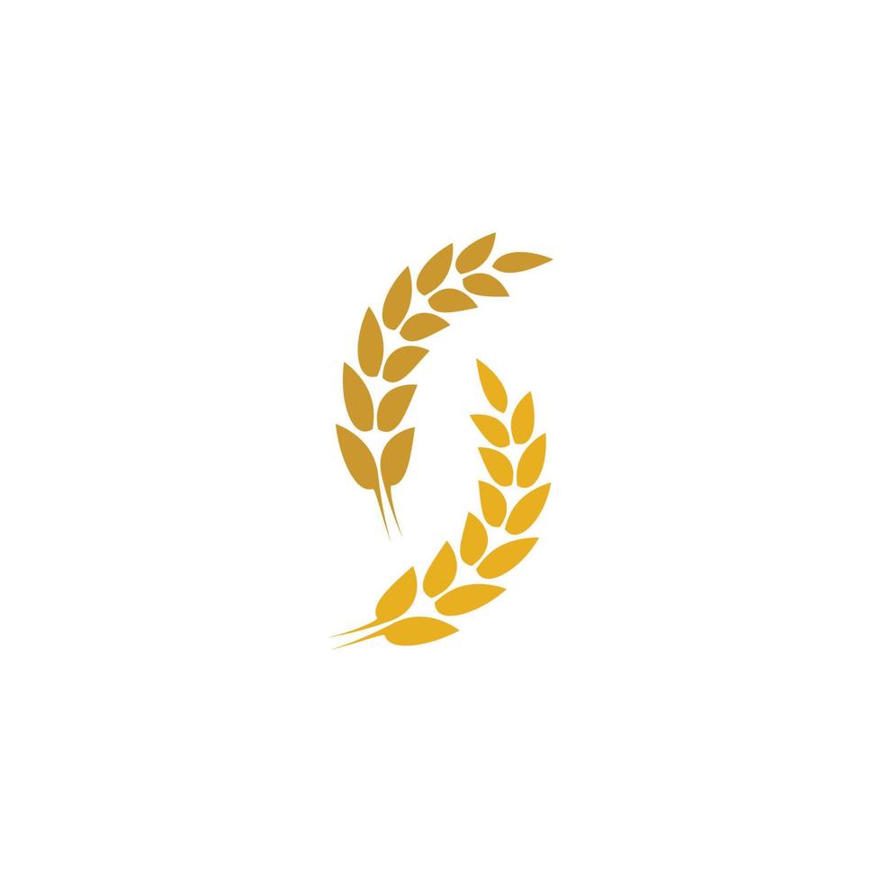 ilustración de icono de vector de símbolo de trigo