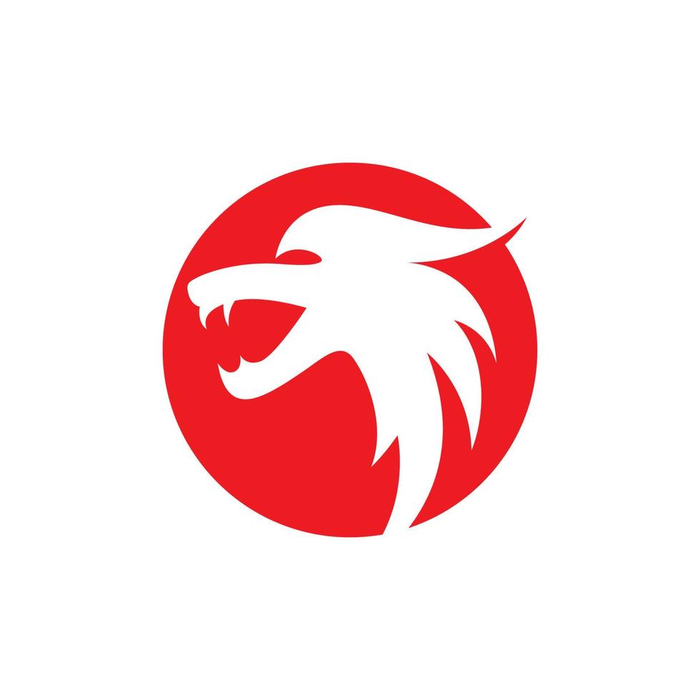 Dragon head symbol illustration vector