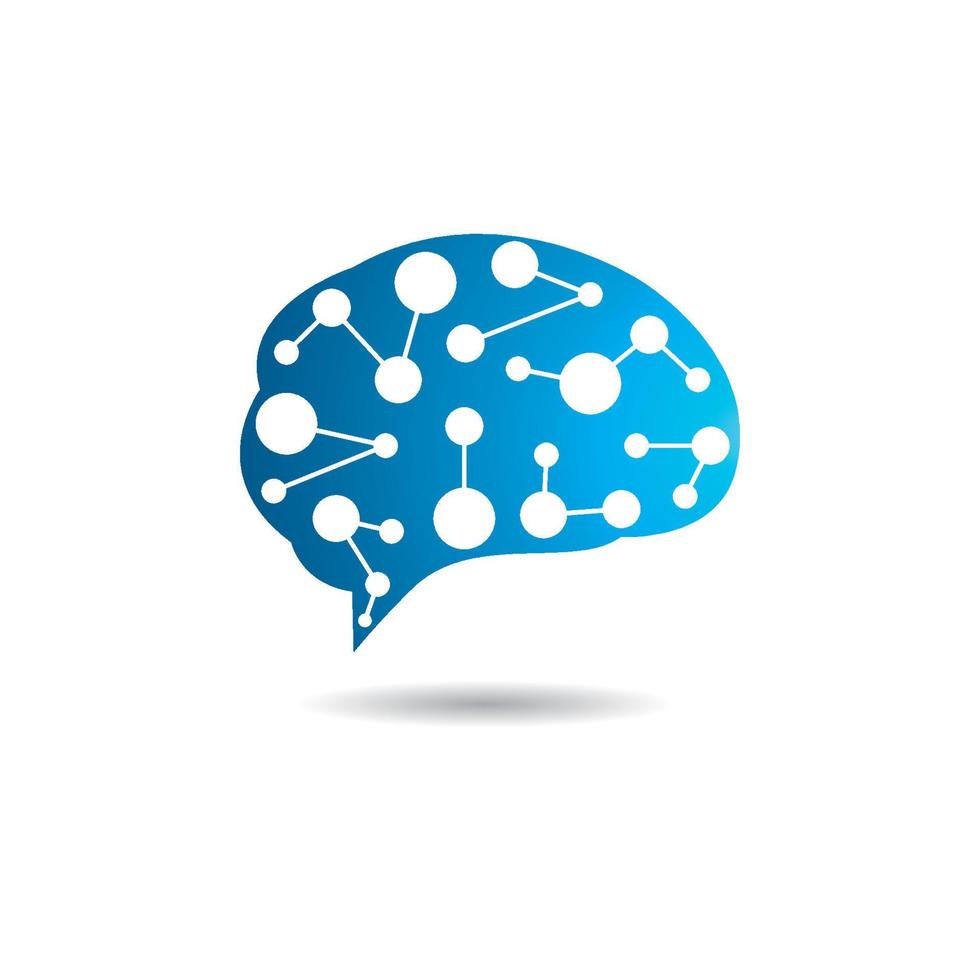 Brain symbol vector icon illustration