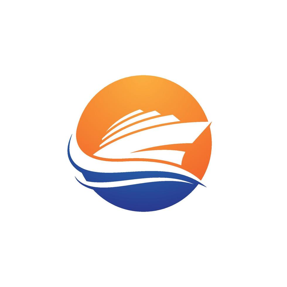 Cruise ship symbol vector icon