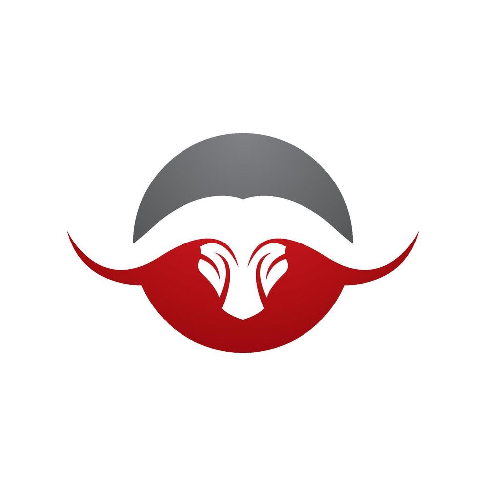 Bull head vector icon illustration