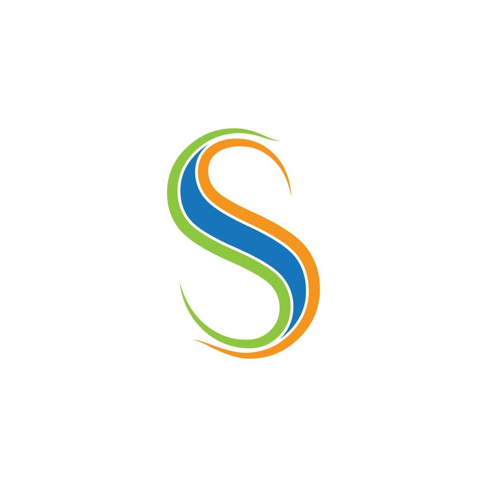 Ilustración de icono de vector de logotipo de letra s