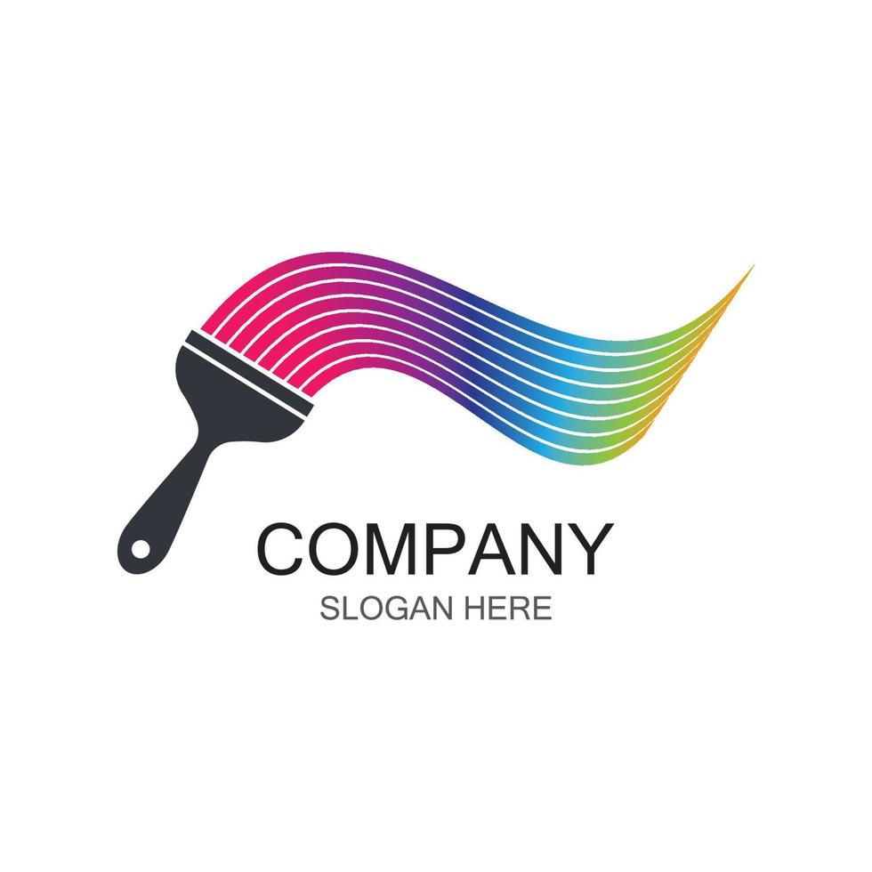 Paintbrush symbol illustration vector