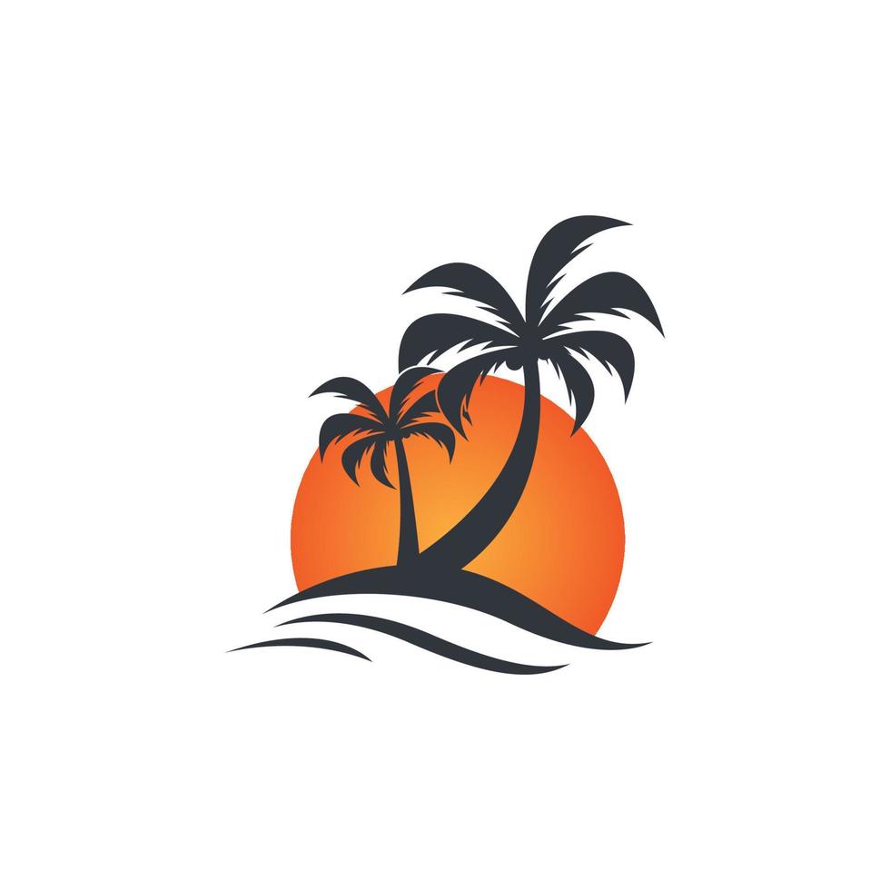 icono de vector de verano de palmera