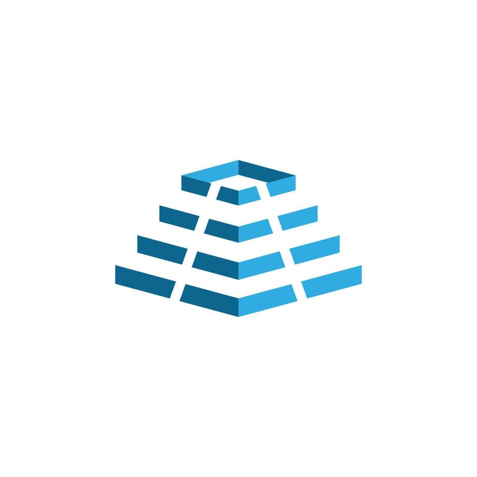 Pyramid logo images illustration vector