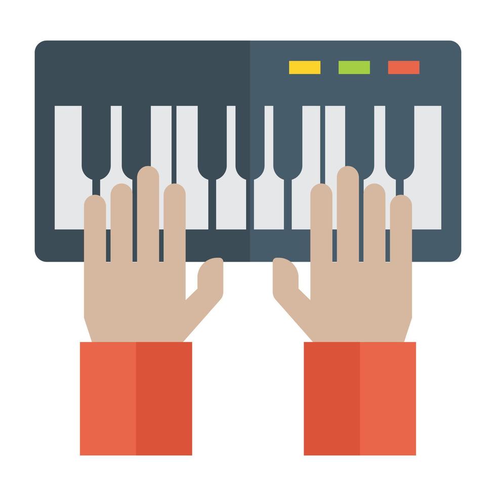 Trendy Playing Piano vector