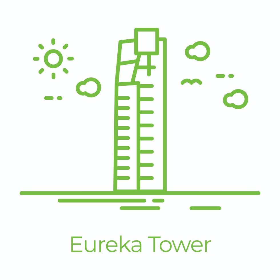 Trendy Eureka Tower vector