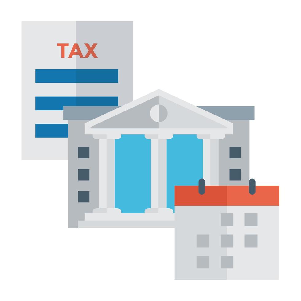 Trendy Tax Deadline vector