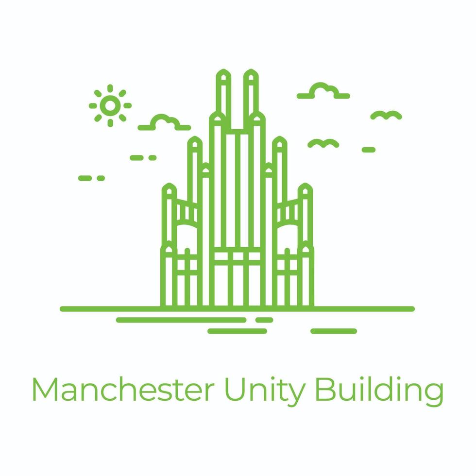 Trendy Unity Building vector