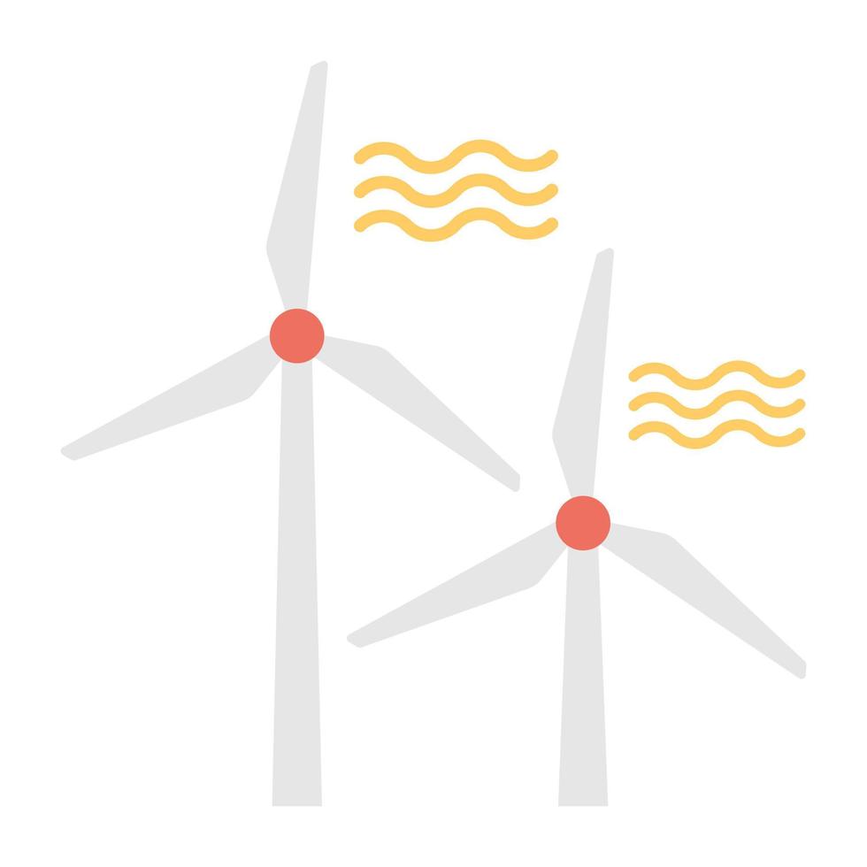 Trendy Windmill Concepts vector