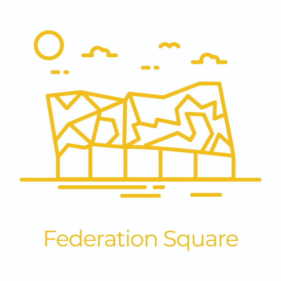 Trendy Federation Square vector