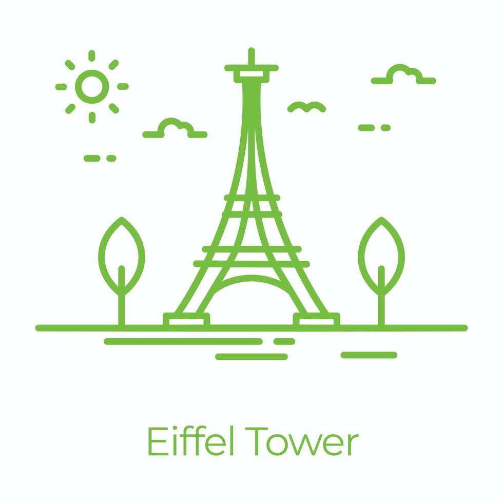 Trendy Eiffel Tower vector