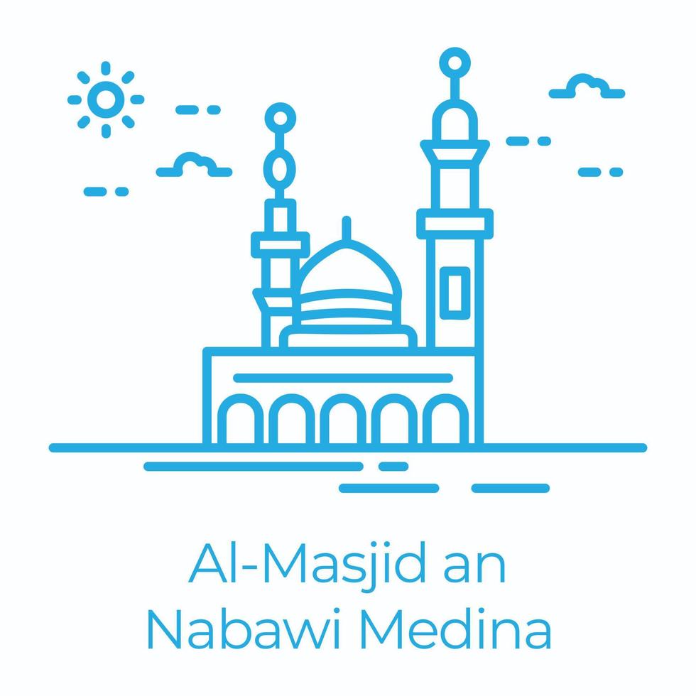 Trendy Masjid Nabvi vector