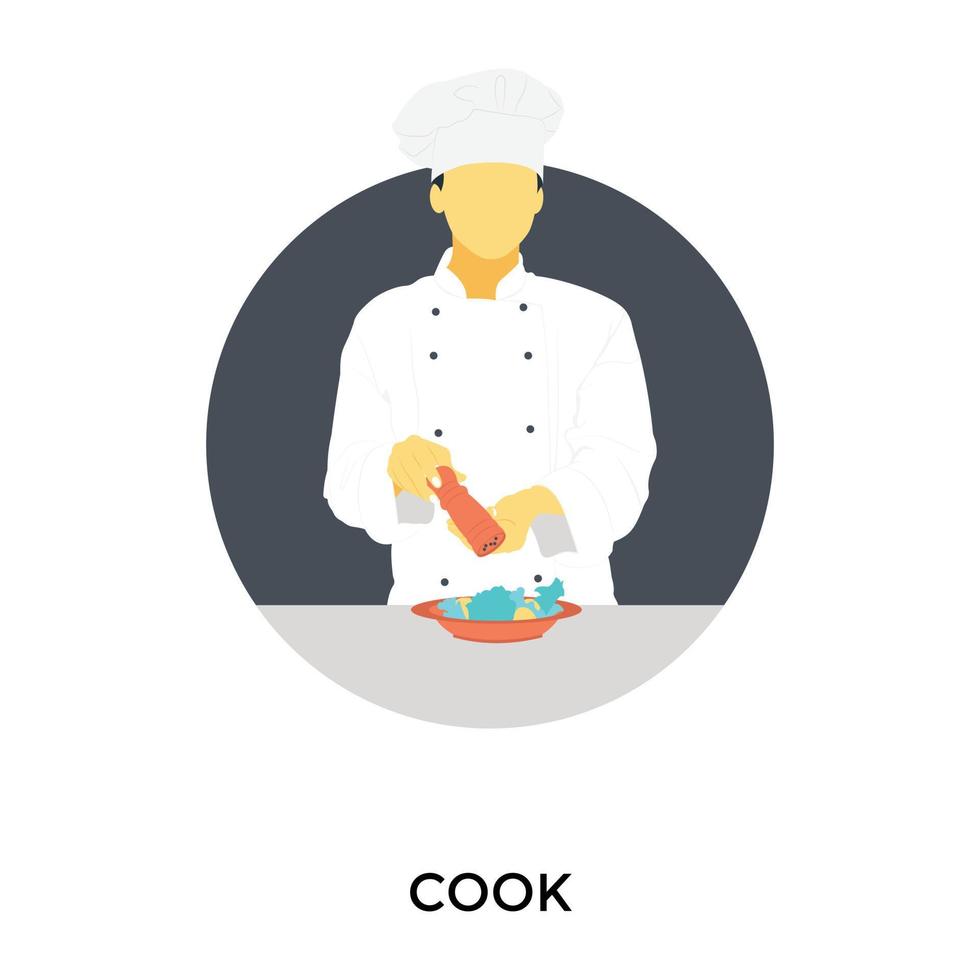 Trendy Cook Concepts vector