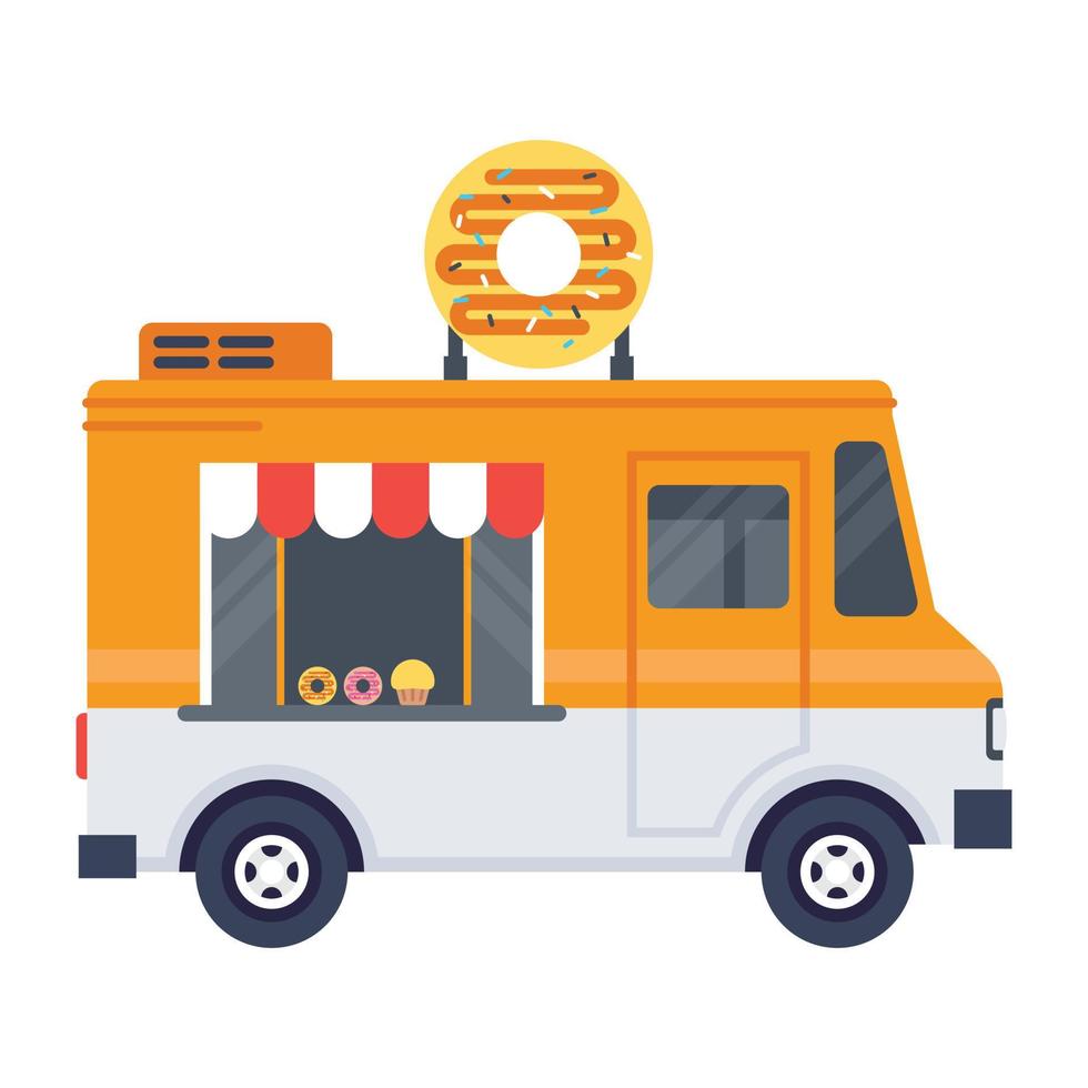 Donuts Delivery Truck vector