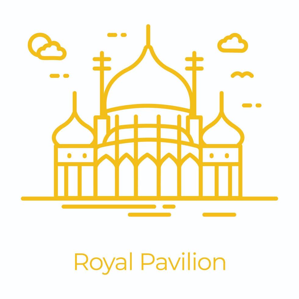 Trendy Royal Pavilion vector