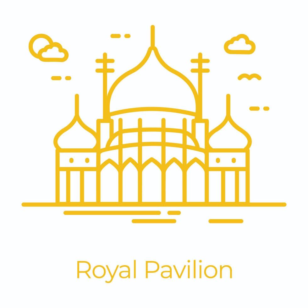 Trendy Royal Pavilion vector