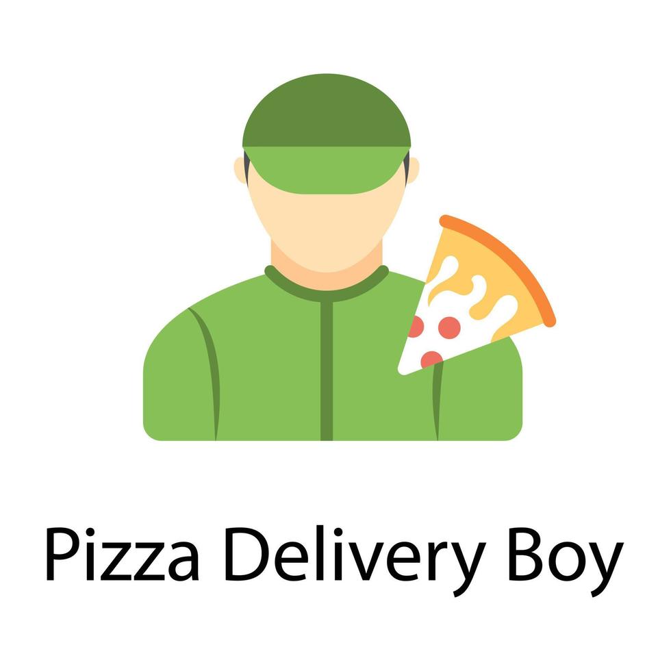 Trendy Pizza Boy 14835262 Vector Art at Vecteezy