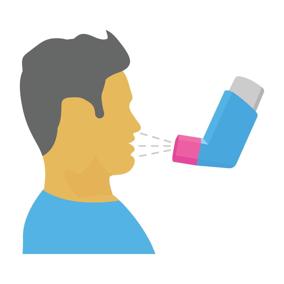 Trendy Asthma Concepts vector