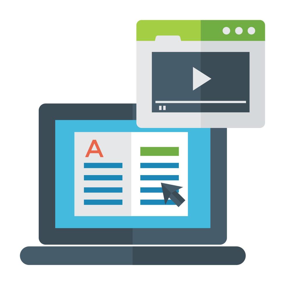 Trendy Video Tutorial vector