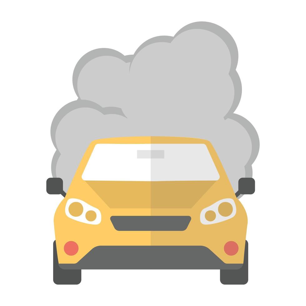 Trendy Automobile Pollution vector