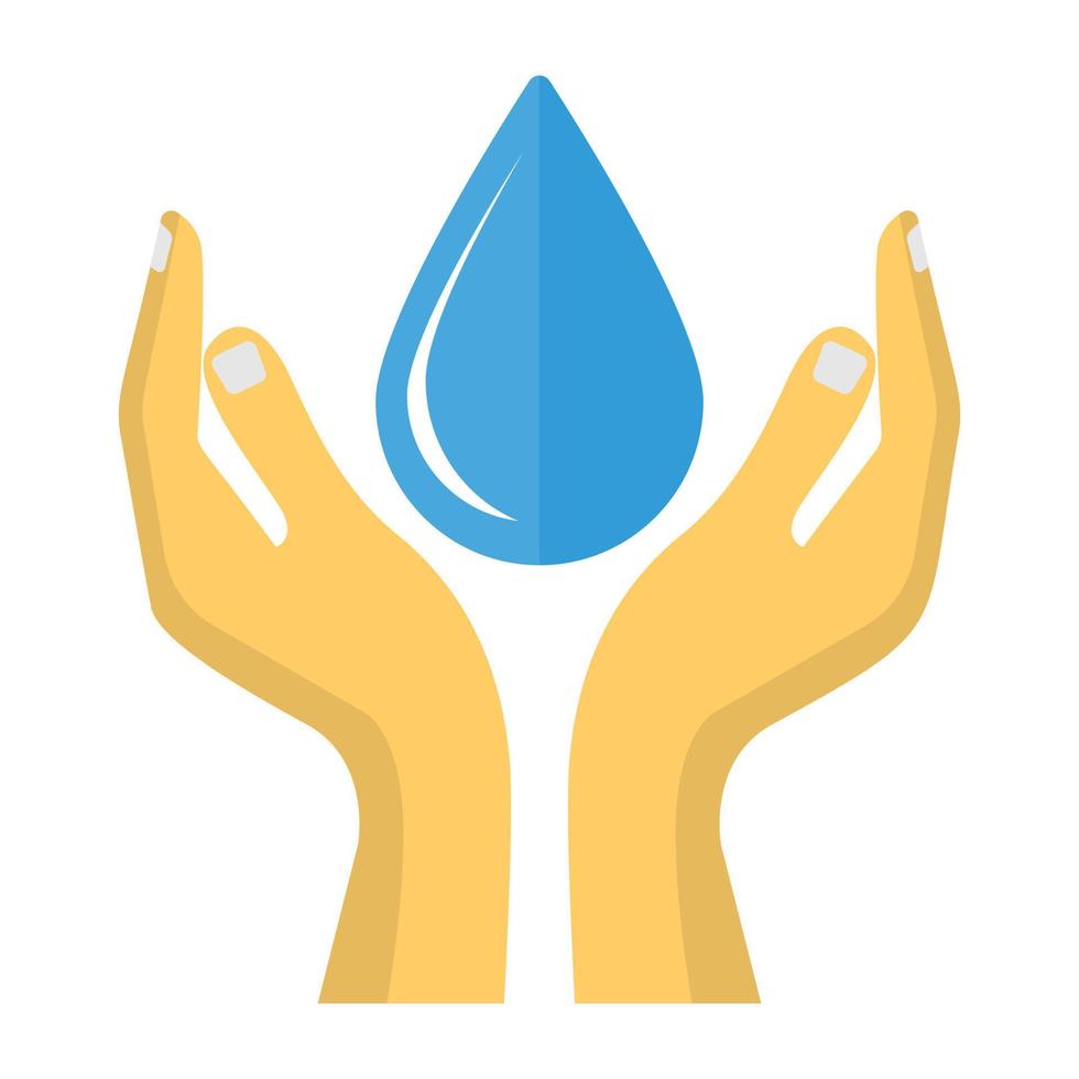 Trendy Save Water vector