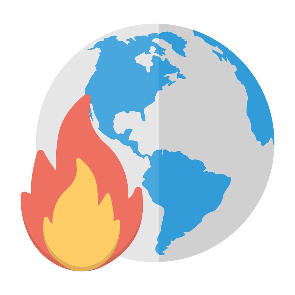 Trendy Global Warming vector