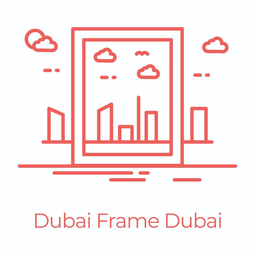 Trendy Dubai Frame vector