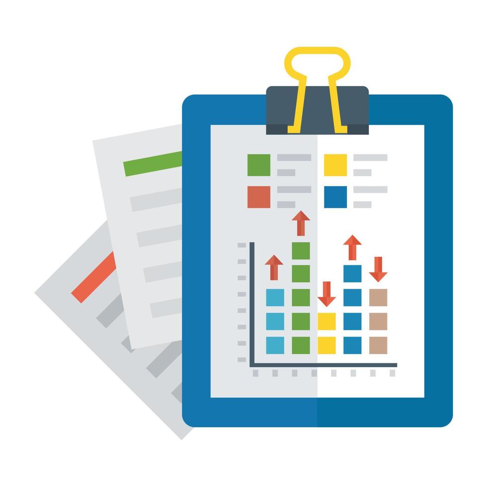 Data Run Chart vector