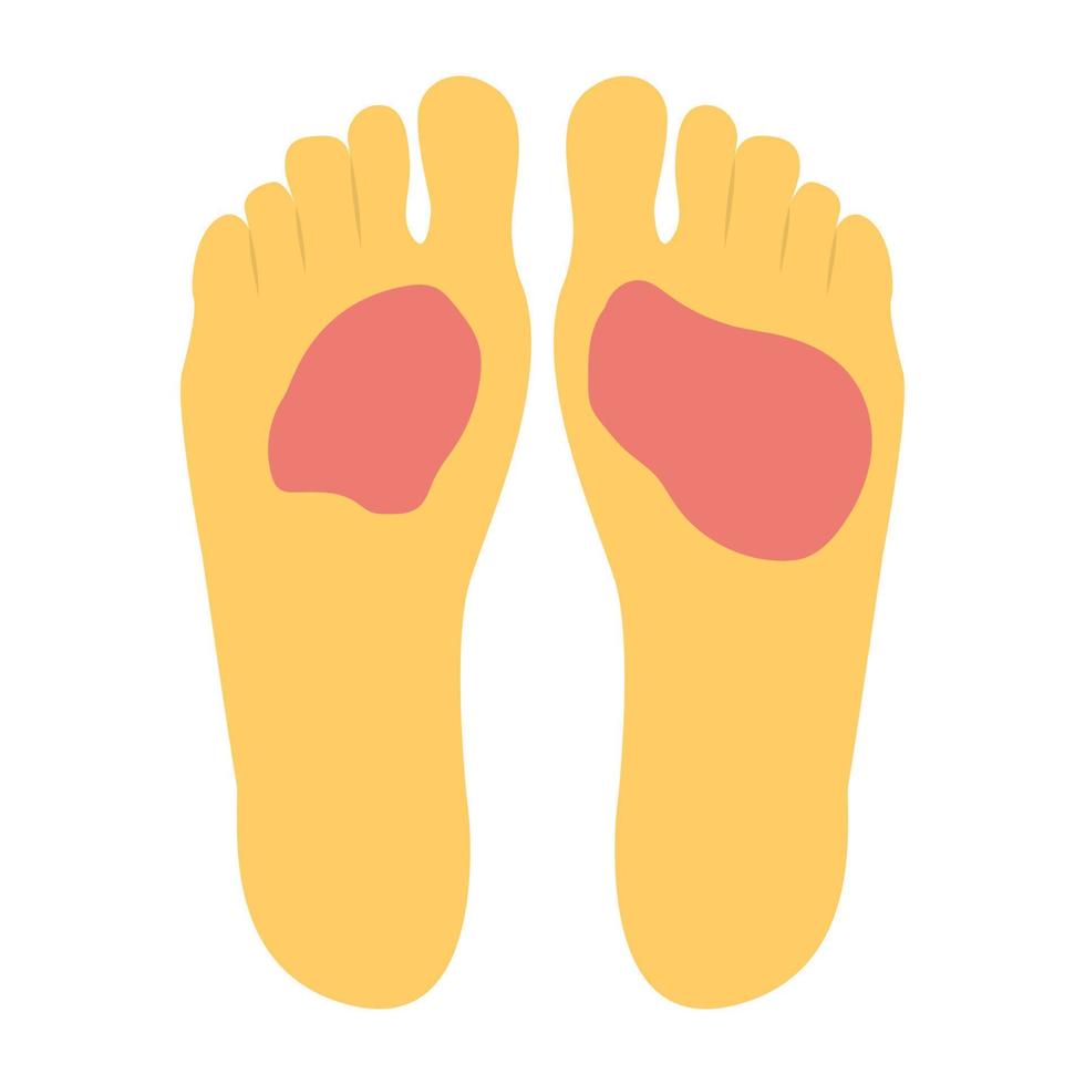 Trendy Diabetic Foot vector