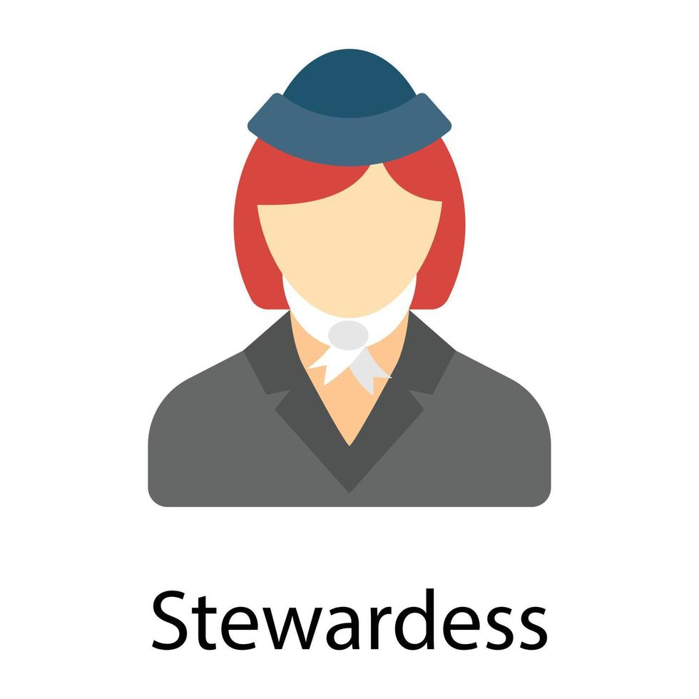 Trendy Stewardess Concepts vector