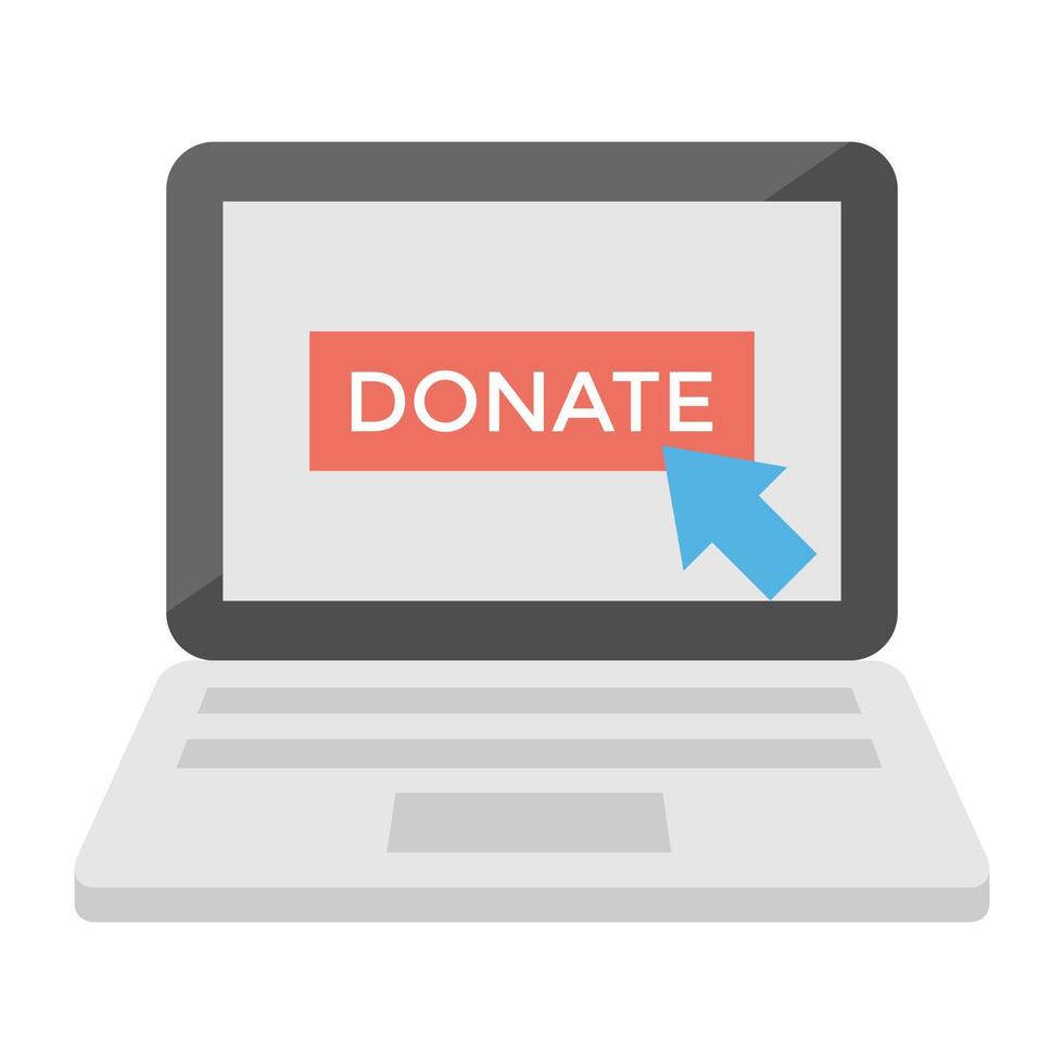 Trendy Online Donation vector
