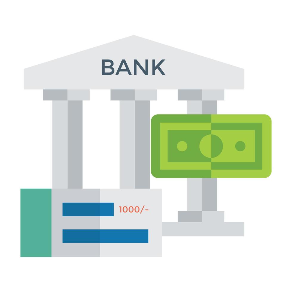Trendy Bank Concepts vector