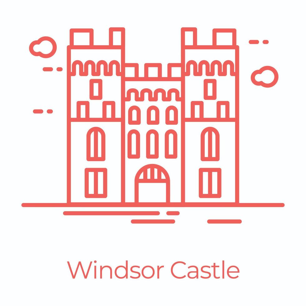 castillo de windsor de moda vector