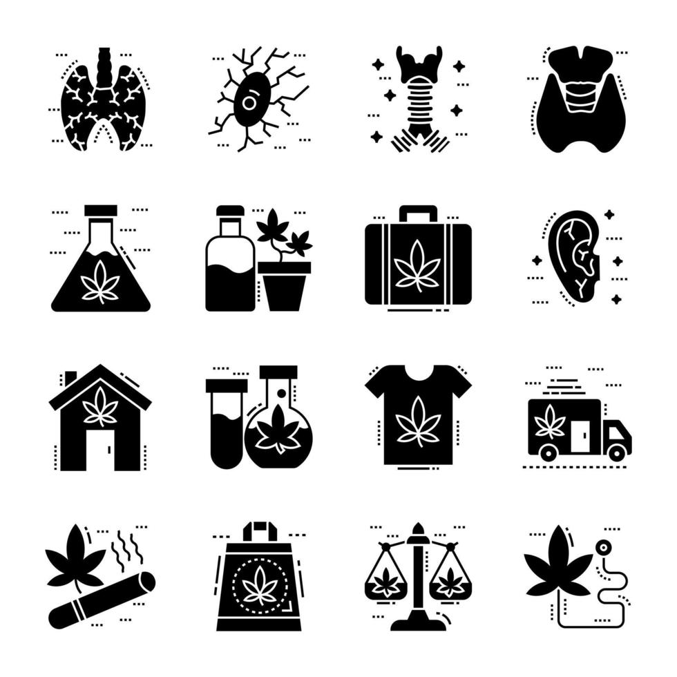 Set of Medical Aid Glyph Icons 14835591 Vector Art at Vecteezy