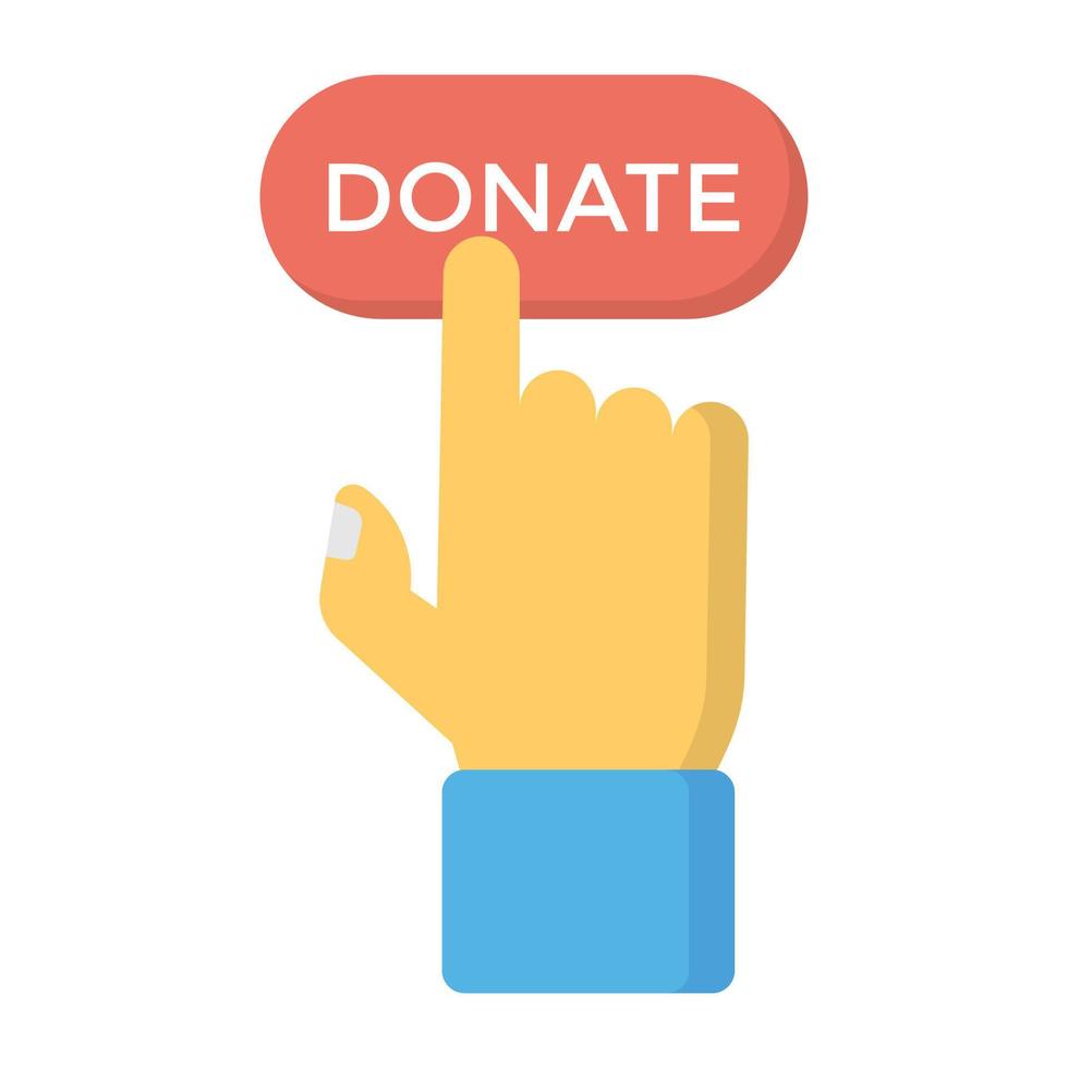 Trendy Online Donation vector