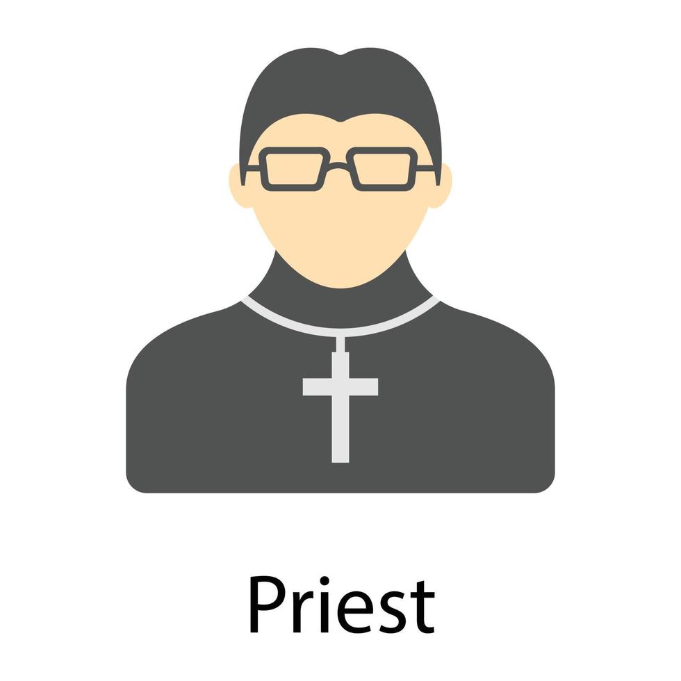 Trendy Priest Concepts vector