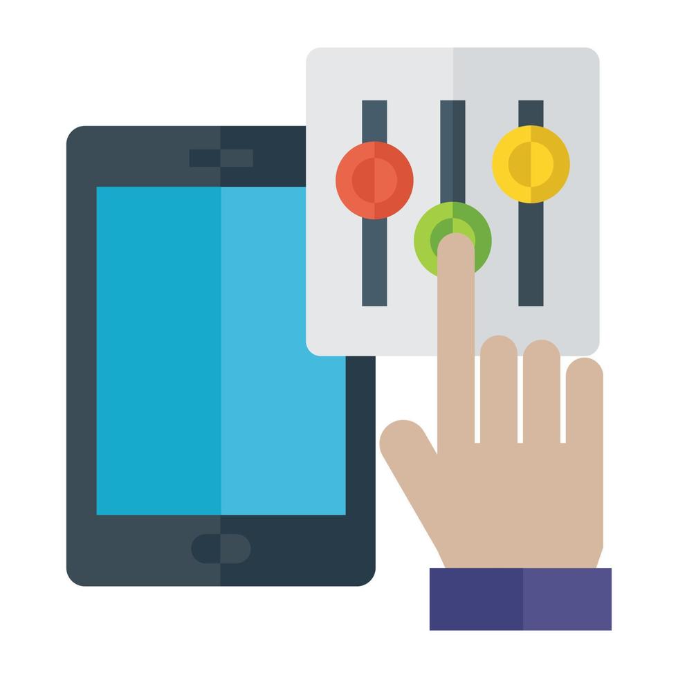 Trendy Mobile Equalizer vector