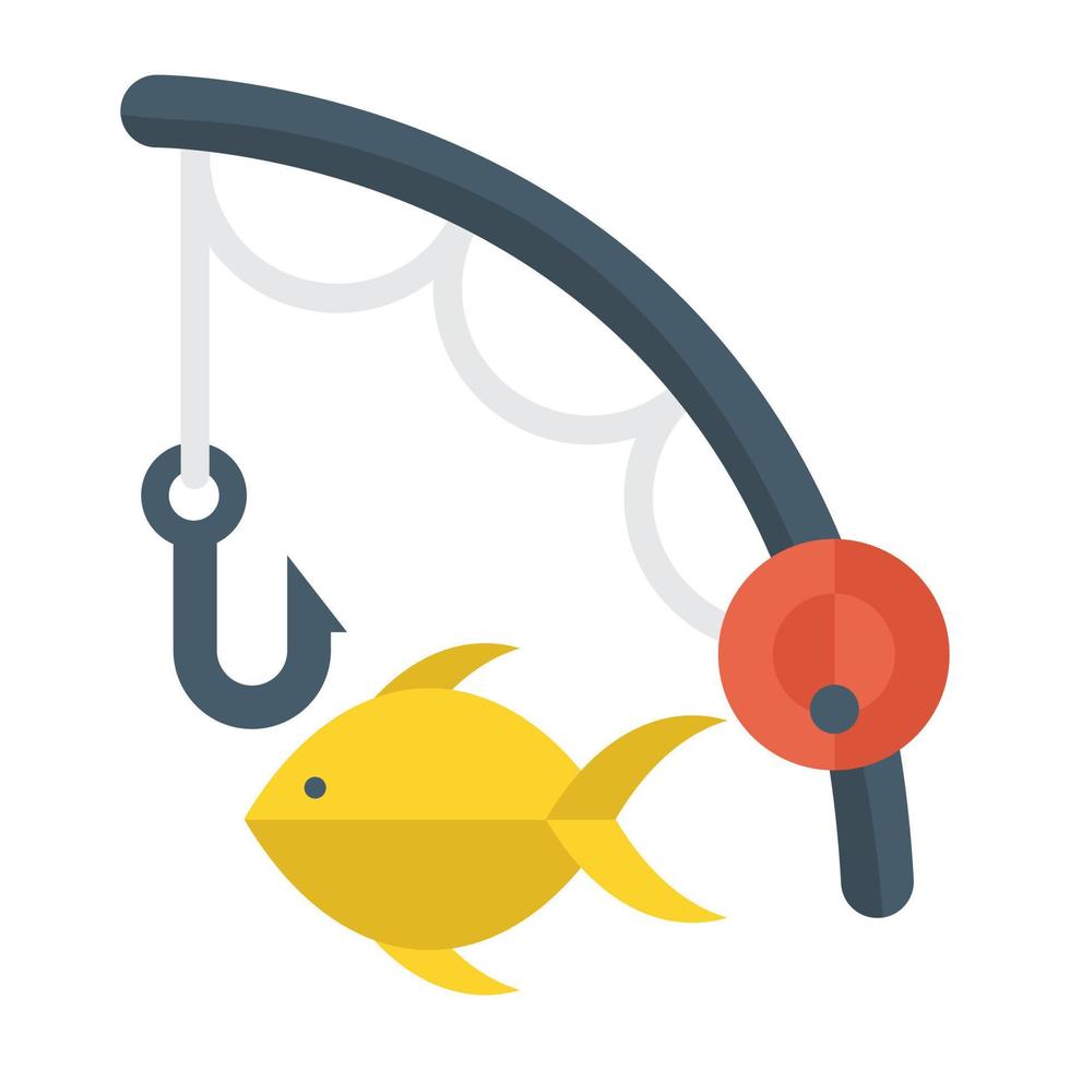 Trendy Fishing Concepts vector