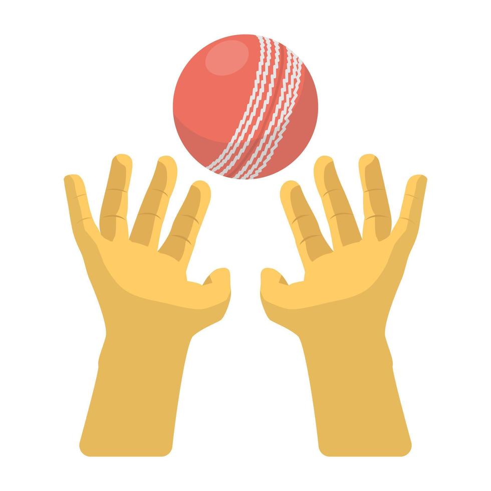 Trendy Cricket Catch vector