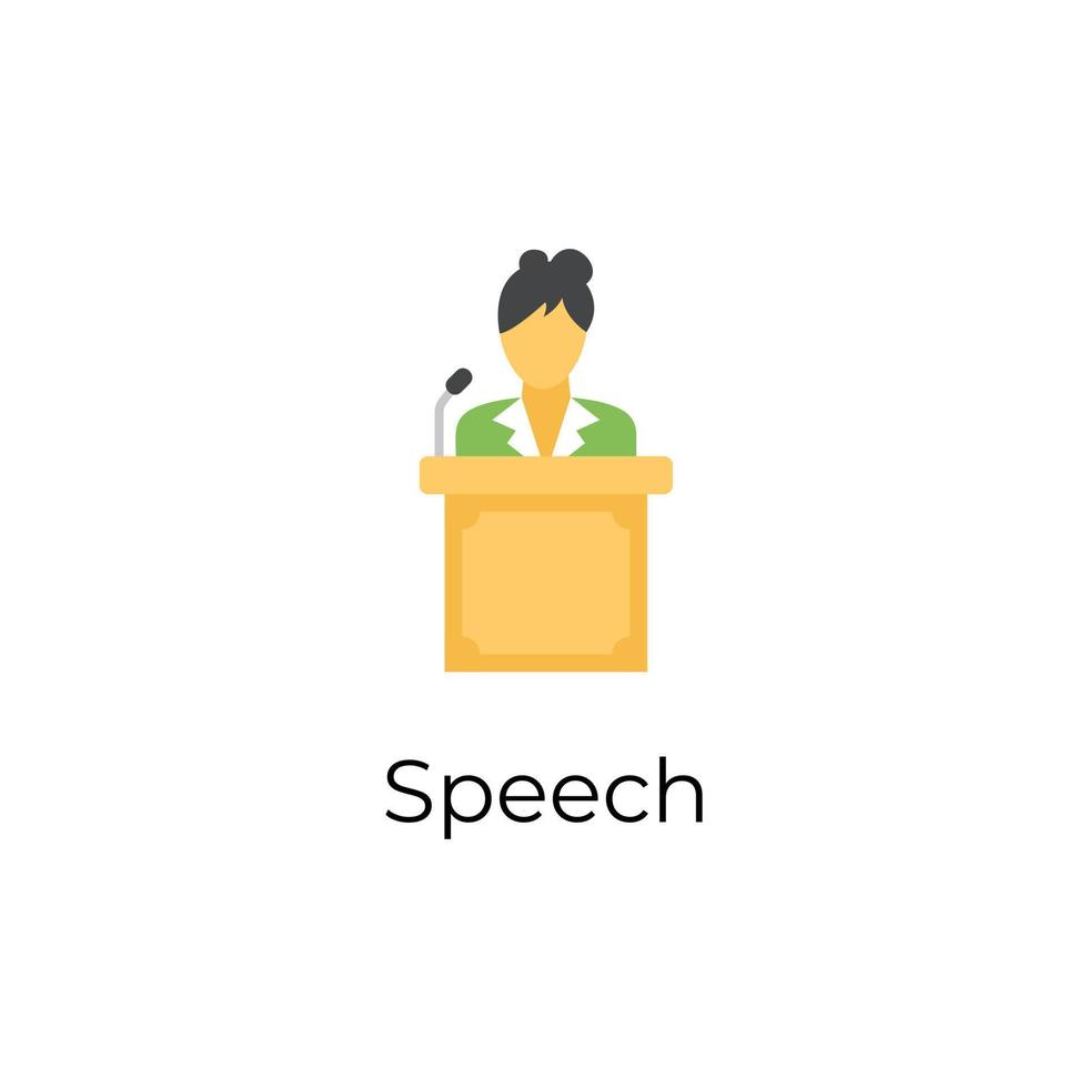 Trendy Speech Concepts vector