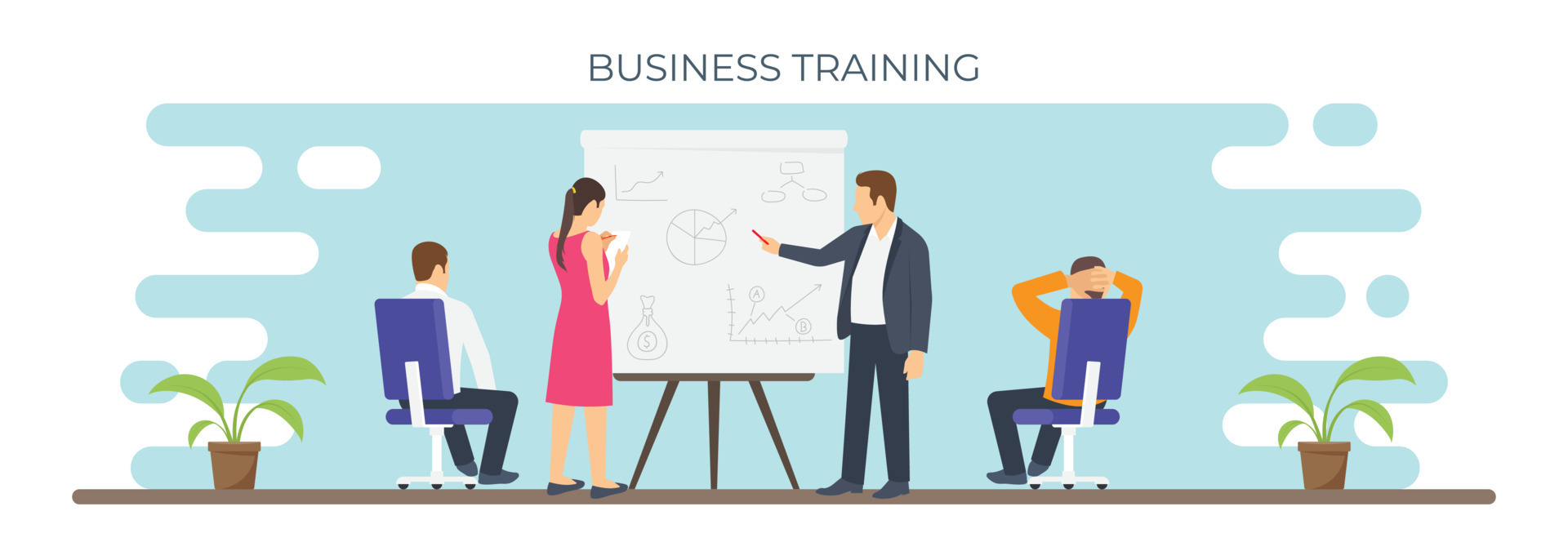 Trendy Business Training 14835698 Vector Art at Vecteezy
